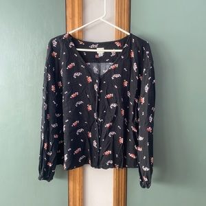 Button up floral top